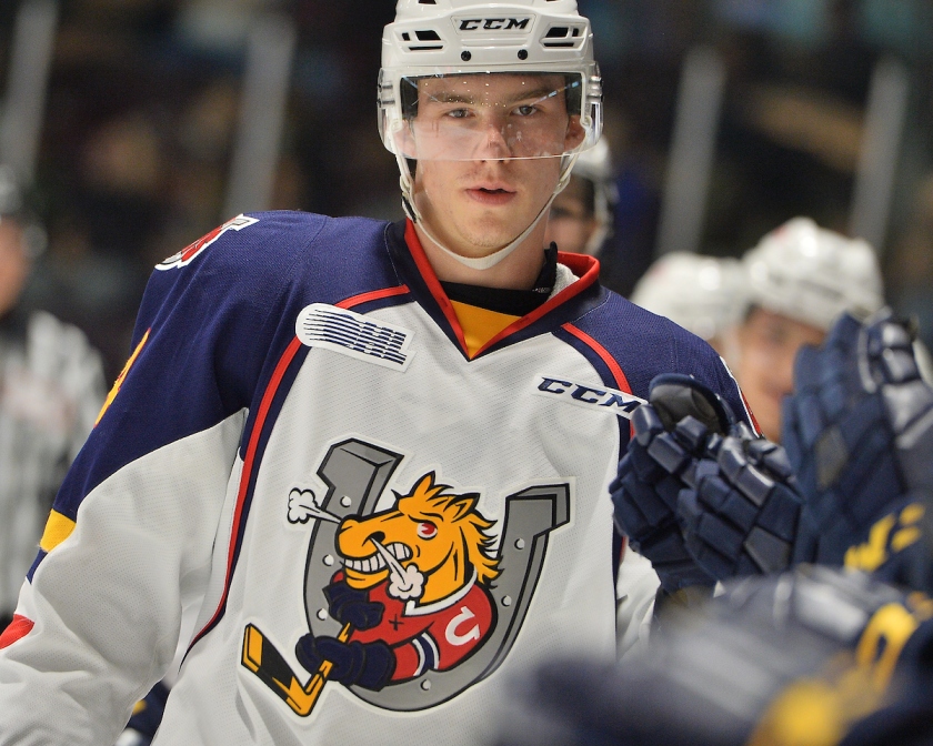 Andrei Svechnikovof the Barrie Colts. Photo by Terry Wilson / OHL Images.