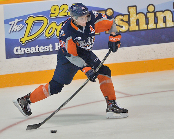 Ty Dellandrea of the Flint Firebirds. Photo by Terry Wilson / OHL Images.