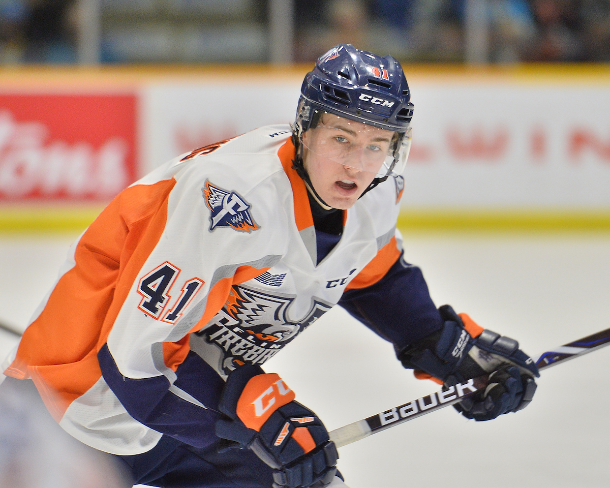 Evan Vierling of the Flint Firebirds. Photo by Terry Wilson - OHL Images.